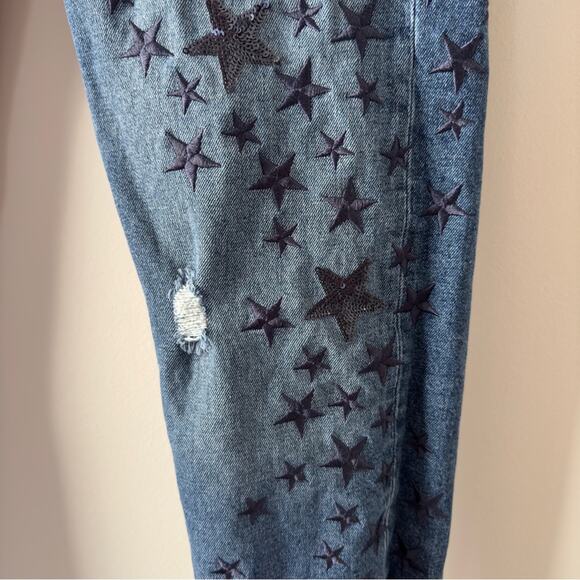 Pilcro and the Letterpress Anthropologie Sequin Embroidered Star-Patterned Jeans - Picture 4 of 16